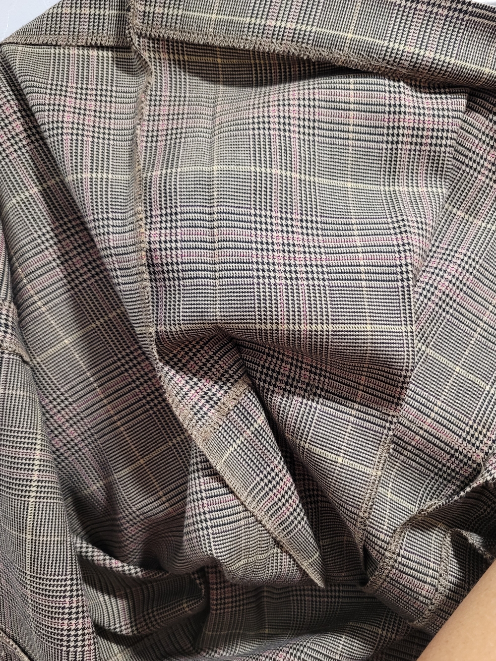 Weekend Max Mara Brown Plaid Pleated Midi Skirt Size 10 - Picture 11 of 11